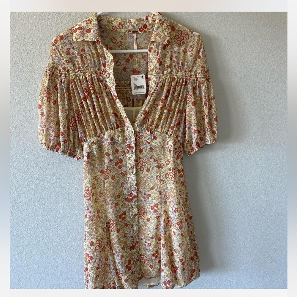 Free People Mini Dress Floral